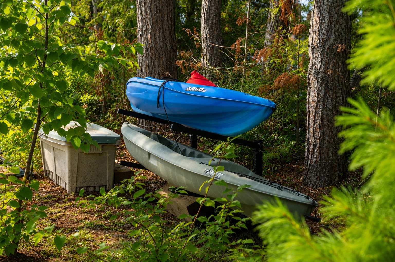 Kayaks at the waterfront