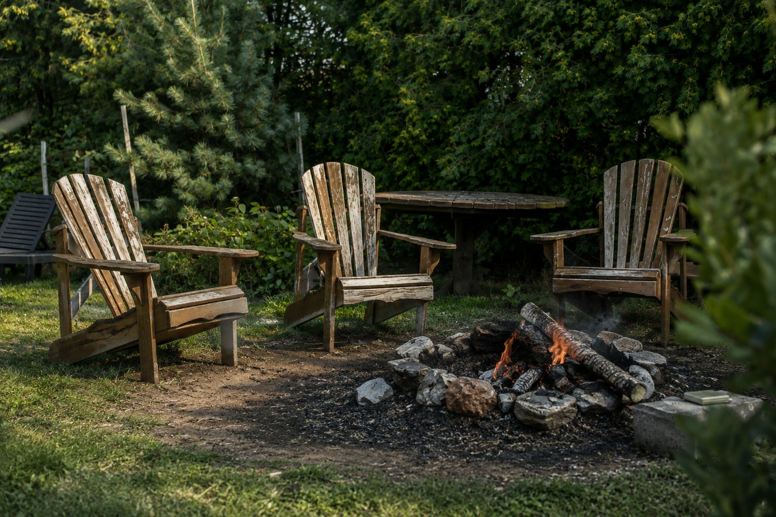Lakeside firepit