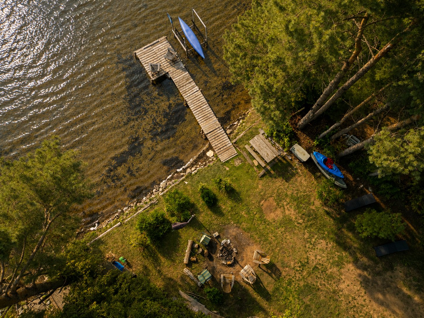 Aerial view of the property